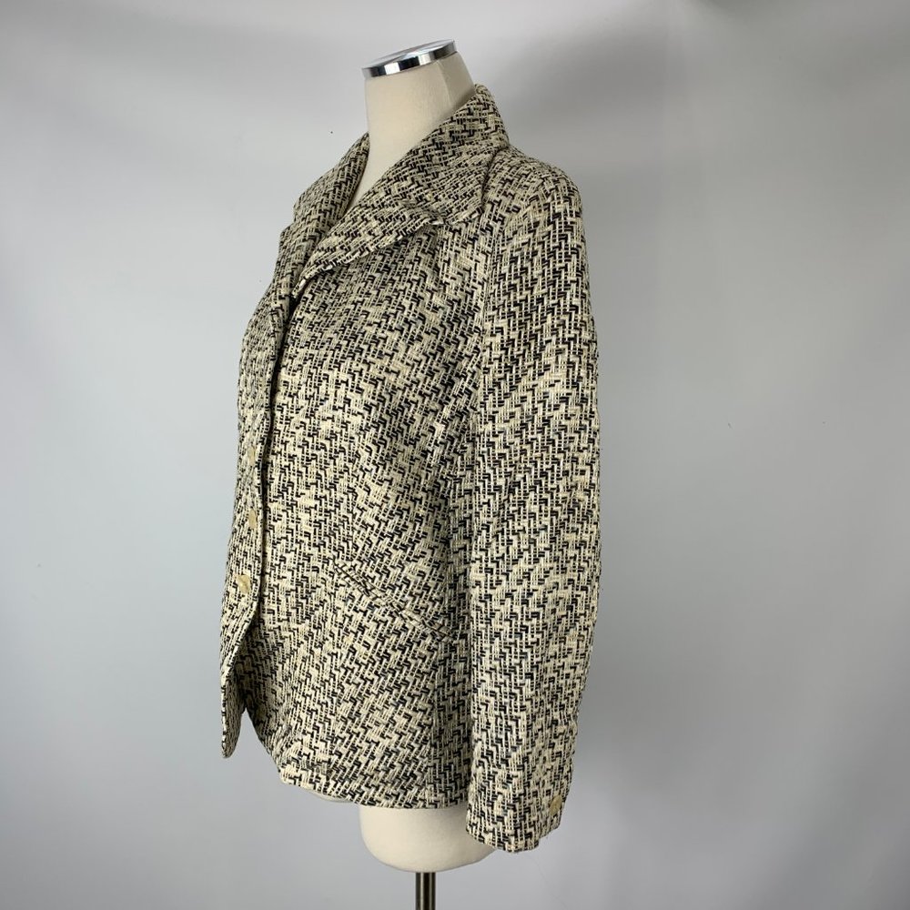 Talbots 12W Petite Silk Blazer Linen Career - Picture 4 of 7